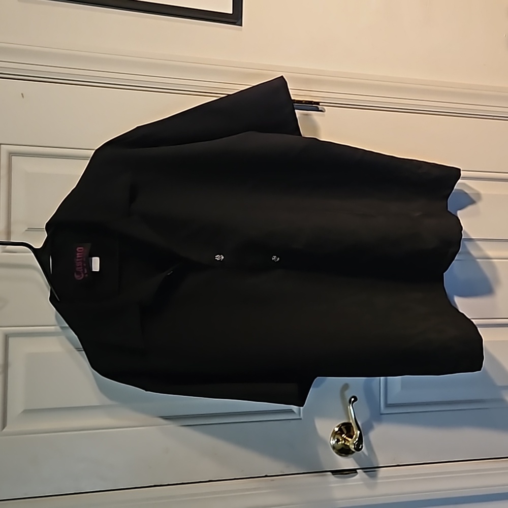 Vintage Casino Wear, black flames shirt